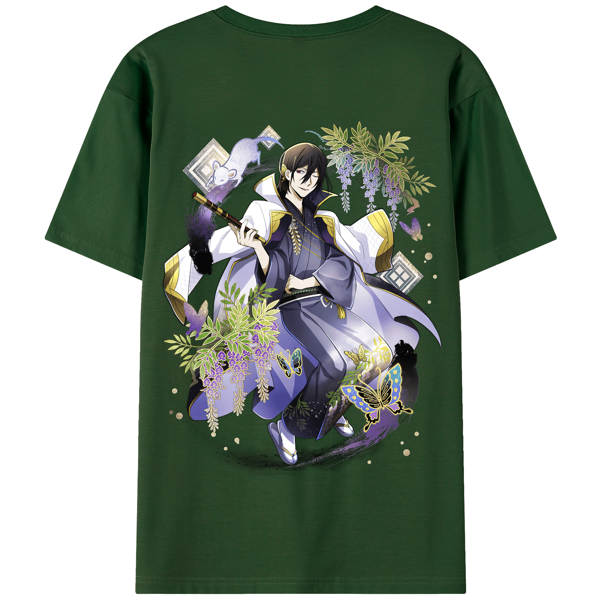 （画像用） 文豪ストレイドッグス Bungo Stray Dogs 綿100％半袖Tシャツ（背面プリント）